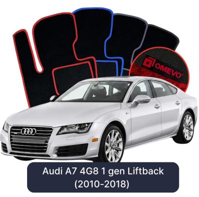 Velours-Autofußmatten OMEVO für Audi A7 4G8 1 gen Liftback (2010-2018)