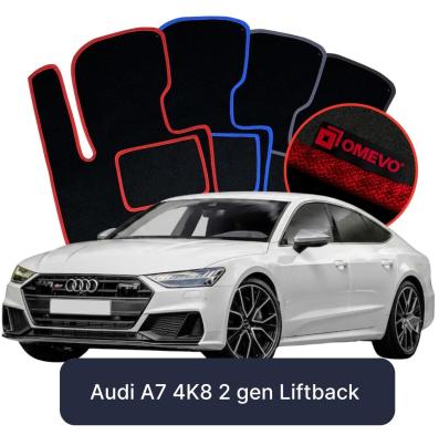 Velours-Autofußmatten OMEVO für Audi A7 4K8 2 gen Liftback (2018-2025)