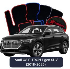 OMEVO Velours-Autofußmatten für Audi Q8 E-TRON 1 gen SUV (2018-2025)