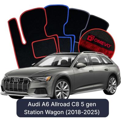 Velours-Autofußmatten OMEVO für Audi A6 Allroad C8 5 gen Kombi (2018-2024)