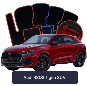 OMEVO Velours-Autofußmatten für Audi RSQ8 1 gen SUV (2018-2025)