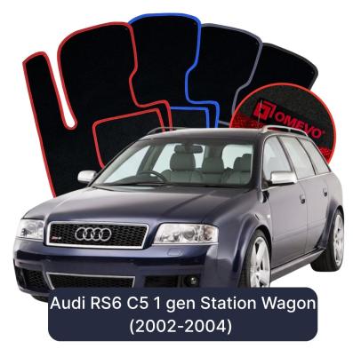 Velours-Autofußmatten OMEVO für Audi RS6 C5 1 gen Kombi (2002-2004)