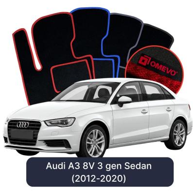Velours-Autofußmatten OMEVO für Audi A3 8V 3 gen Limousine (2012-2020)
