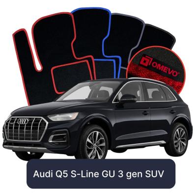 Velours-Autofußmatten OMEVO für Audi Q5 S-Line GU 3 gen SUV (2024-2025)