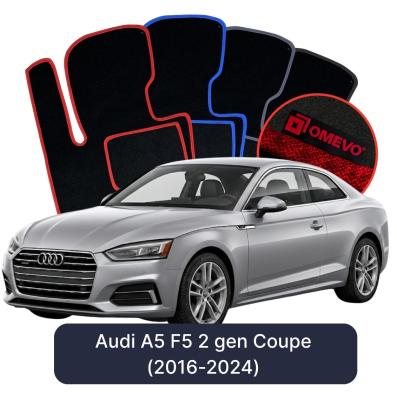 Velours-Autofußmatten OMEVO für Audi A5 F5 2 gen Coupe (2016-2024)