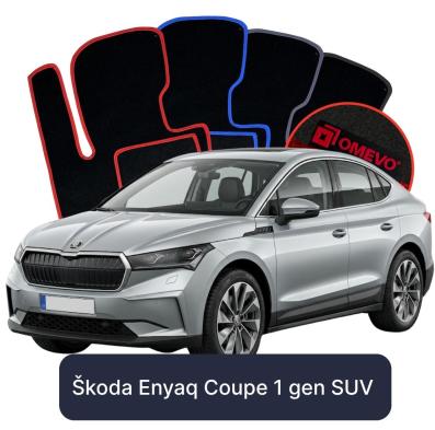 Velours-Autofußmatten OMEVO für Škoda Enyaq Coupe 1 gen SUV (2020-2025)
