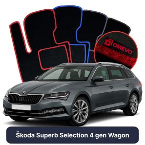 Velours-Autofußmatten OMEVO für Škoda Superb Selection  4 gen Kombi (2023-2025)