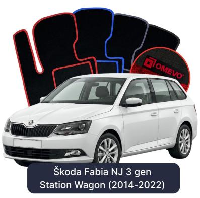 Velours-Autofußmatten OMEVO für Škoda Fabia NJ 3 gen Kombi (2014-2022)