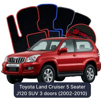 Velours-Autofußmatten OMEVO für Toyota Land Cruiser 5-Sitzer J120  SUV 3 Türer (2002-2010)