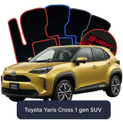 Velours-Autofußmatten OMEVO für Toyota Yaris Cross 1 gen SUV (2020-2025)
