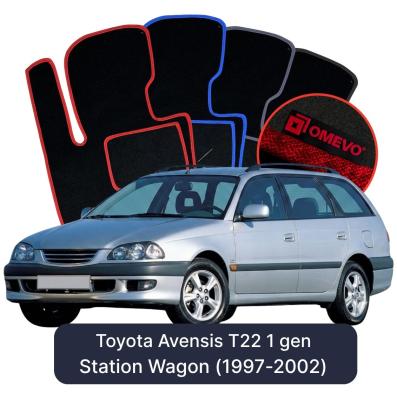 Velours-Autofußmatten OMEVO für Toyota Avensis T22 1 gen Kombi (1997-2002)