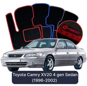 OMEVO Velours-Autofußmatten für Toyota Camry XV20 4 gen Limousine (1996-2002)