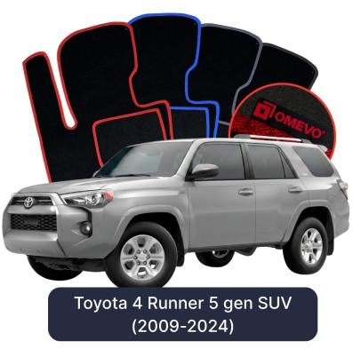 Velours-Autofußmatten OMEVO für Toyota 4 Runner 5 gen SUV (2009-2024)