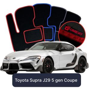 OMEVO Velours-Autofußmatten für Toyota Supra J29 5 gen Coupe (2019-2025)