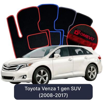 Velours-Autofußmatten OMEVO für Toyota Venza 1 gen SUV (2008-2017)