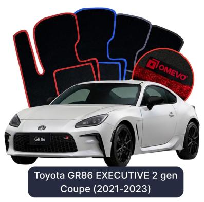 Velours-Autofußmatten OMEVO für Toyota GR86 EXECUTIVE 2 gen Coupe (2021-2023)