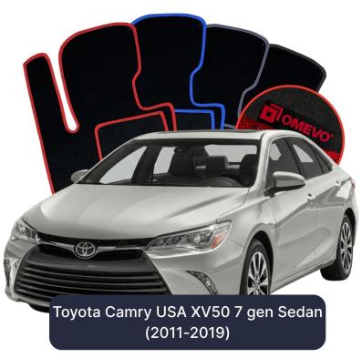 Velours-Autofußmatten OMEVO für Toyota Camry XV50 7 gen Limousine US-Version (2011-2019)