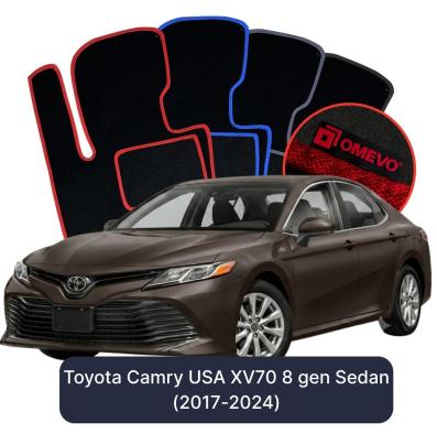 Velours-Autofußmatten OMEVO für Toyota Camry XV70 8 gen Limousine US-Version (2017-2024)