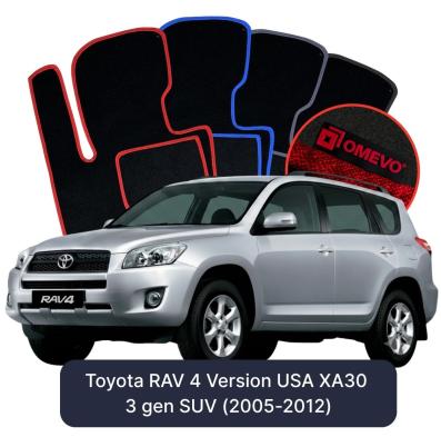 Velours-Autofußmatten OMEVO für Toyota RAV 4 XA30 3 gen SUV US-Version (2005-2012)