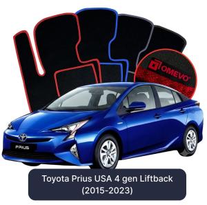 OMEVO Velours-Autofußmatten für Toyota Prius USA  4 gen Liftback (2015-2023)