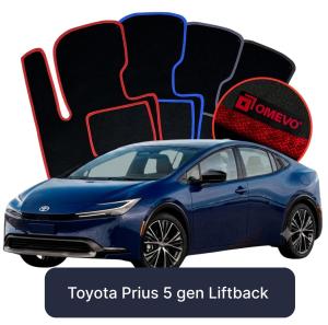 OMEVO Velours-Autofußmatten für Toyota Prius  5 gen Liftback (2024-2026)