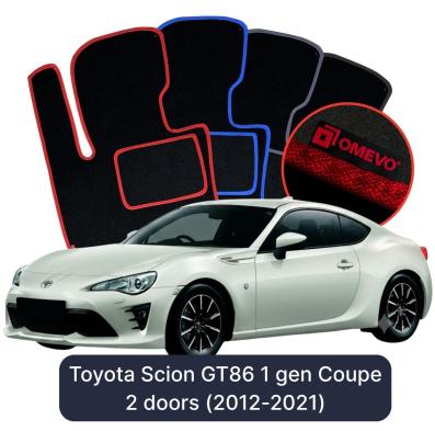 Velours-Autofußmatten OMEVO für Toyota Scion GT86 1 gen Coupe 2 Türer (2012-2021)