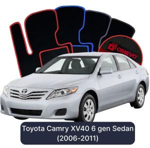 OMEVO Velours-Autofußmatten für Toyota Camry XV40 6 gen Limousine (2006-2011)