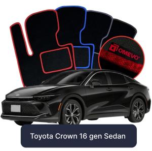 OMEVO Velours-Autofußmatten für Toyota Crown 16 gen Sedan (2023-2025)
