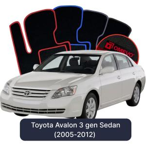 OMEVO Velours-Autofußmatten für Toyota Avalon 3 gen Limousine (2005-2012)