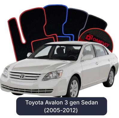 Velours-Autofußmatten OMEVO für Toyota Avalon 3 gen Limousine (2005-2012)