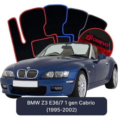 Velours-Autofußmatten OMEVO für BMW Z3 E36/7 1 gen Cabrio (1995-2002)