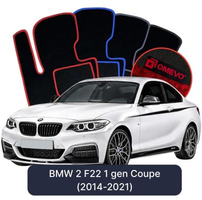 Velours-Autofußmatten OMEVO für BMW 2er F22 1 gen Coupe (2014-2021)