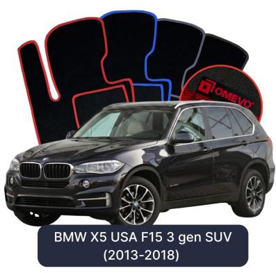 Velours-Autofußmatten OMEVO für BMW X5 USA F15 3 gen SUV (2013-2018)