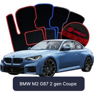 OMEVO Velours-Autofußmatten für BMW M2 G87 2 gen Coupe (2023-2025)
