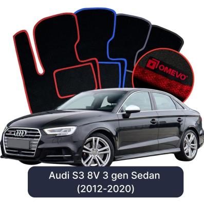 Velours-Autofußmatten OMEVO für Audi S3 8V 3 gen Limousine (2012-2020)