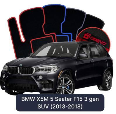 Velours-Autofußmatten OMEVO für BMW X5M 5-Sitzer F15 3 gen SUV (2013-2018)