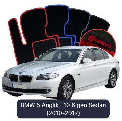 Velours-Autofußmatten OMEVO für BMW 5 Englische Version F10 6 gen Limousine (2010-2017)