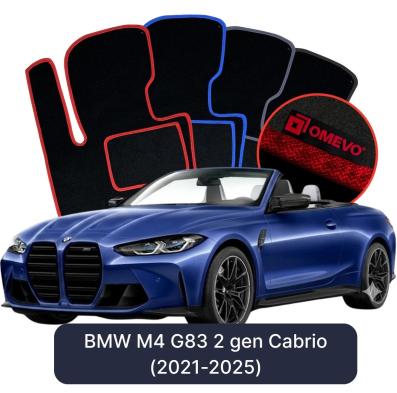 Velours-Autofußmatten OMEVO für BMW M4 G83 2 gen Cabrio (2021-2025)