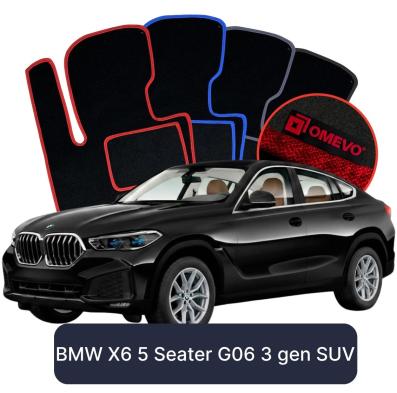 Velours-Autofußmatten OMEVO für BMW X6 5-Sitzer G06 3 gen SUV (2019-2025)