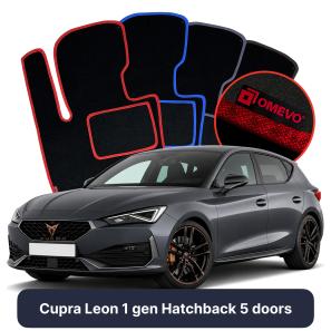 Velours-Autofußmatten OMEVO für Cupra Leon 1 gen Kompakt 5 Türer (2020-2025)
