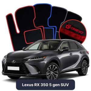 OMEVO Velours-Autofußmatten für Lexus RX 350 5 gen SUV (2022-2025)