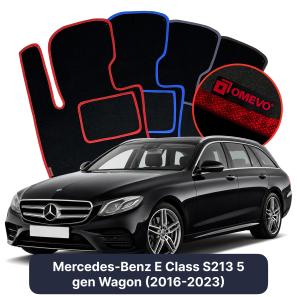 Velours-Autofußmatten OMEVO für Mercedes-Benz E-Klasse S213 5 gen Kombi (2016-2023)