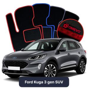 Velours-Autofußmatten OMEVO für Ford Kuga 3 gen SUV (2019-2025)