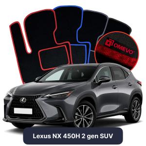 OMEVO Velours-Autofußmatten für Lexus NX 450H 2 gen SUV (2021-2025)