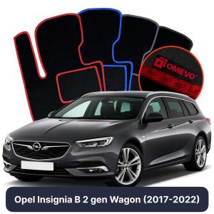 OMEVO Velours-Autofußmatten für Opel Insignia B 2 gen Kombi (2017-2022)