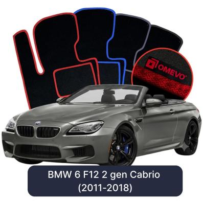 Velours-Autofußmatten OMEVO für BMW 6er F12 2 gen Cabrio (2011-2018)
