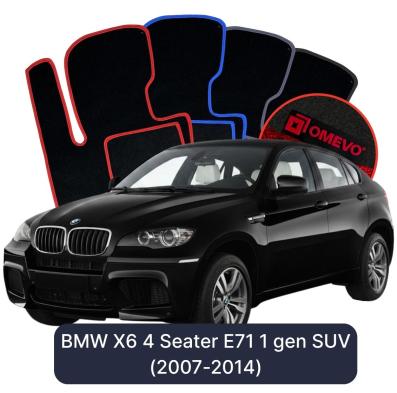Velours-Autofußmatten OMEVO für BMW X6 4-Sitzer E71 1 gen SUV (2007-2014)