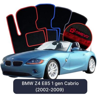 Velours-Autofußmatten OMEVO für BMW Z4 E85 1 gen Cabrio (2002-2009)