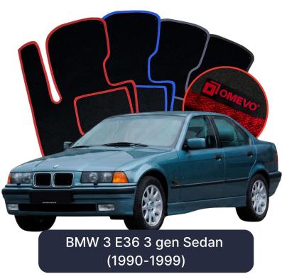 Velours-Autofußmatten OMEVO für BMW 3er E36 3 gen Limousine (1990-1999)