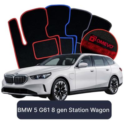 Velours-Autofußmatten OMEVO für BMW 5 G61 8 gen Kombi (2023-2025)